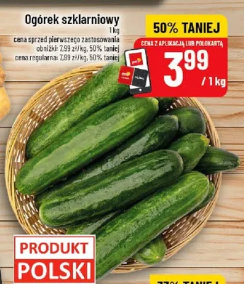 Ogórek szklarniowy promocja w POLOmarket