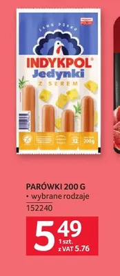 Parówki Jedynki z serem Indykpol promocja w Selgros