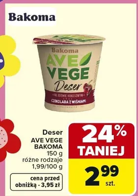 Deser ave vege różne rodzaje promocja w Carrefour