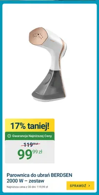Parownica do ubrań Berdsen zestaw promocja w ERLI