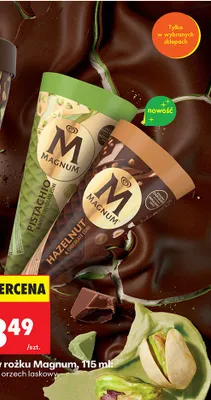 Lody w rożku orzech laskowy promocja w Biedronka