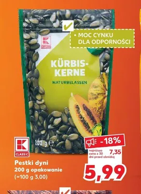 Pestki dyni K-Classic promocja w Kaufland