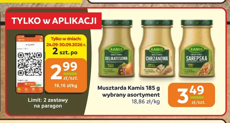 Musztarda Kamis chrzanowa promocja w Gama