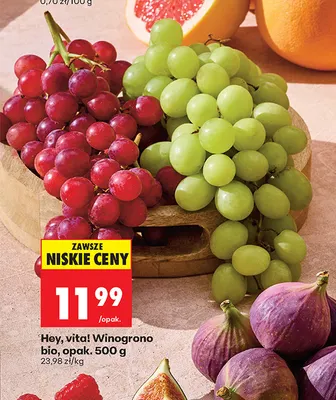 Winogrona bio Hey, vita! promocja w Biedronka