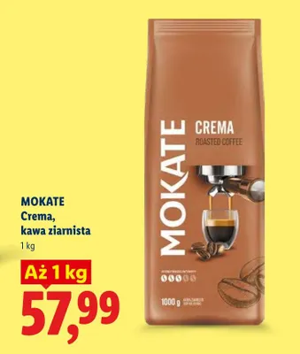 Kawa ziarnista Mokate Crema promocja w Lidl