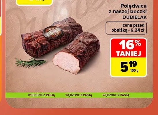 Polędwica z naszej beczki Dubielak promocja w Carrefour Market