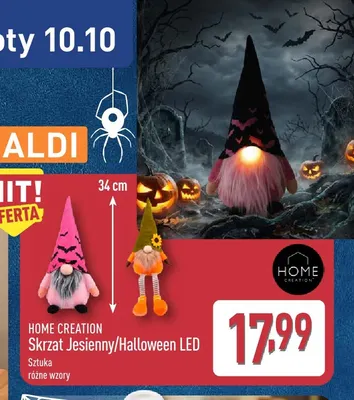 Skrzat Halloween LED Home Creation promocja w Aldi