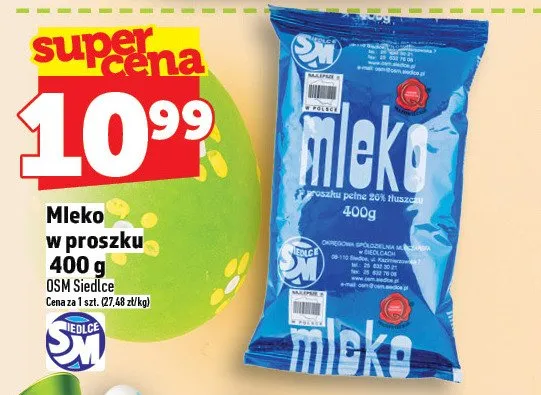 Mleko w proszku promocja w TOPAZ