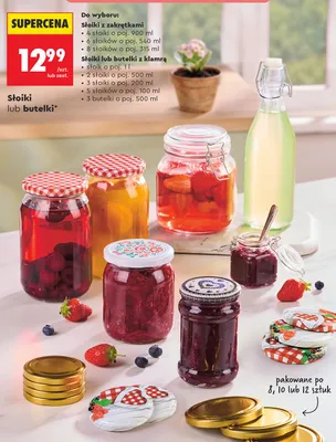 Słoiki z klamrą 5-pak 100 ml promocja w Biedronka