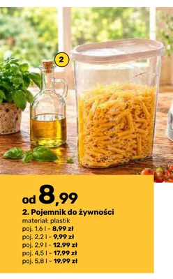 Pojemnik do żywności plastikowy 1,6 l promocja w Bricomarche