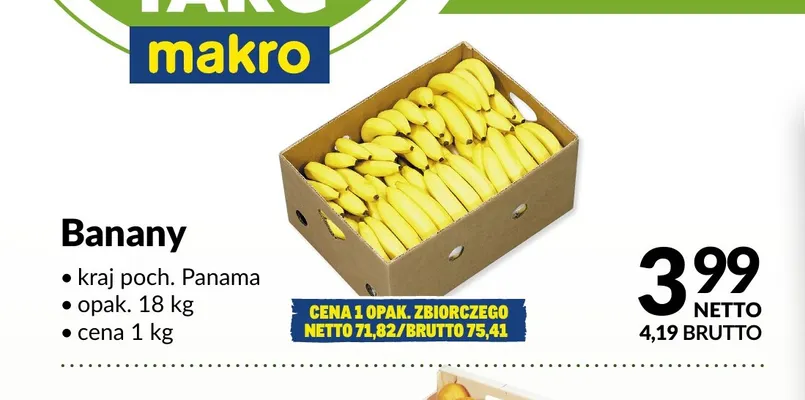 Banany promocja w Makro
