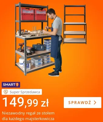 Regał ze stołem promocja w Allegro