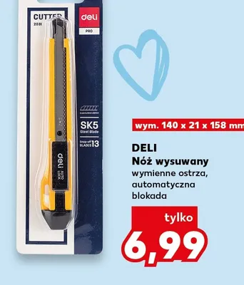 Nóż wysuwany Deli promocja w Kaufland