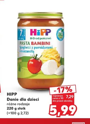 Danie dla dzieci HiPP promocja w Kaufland