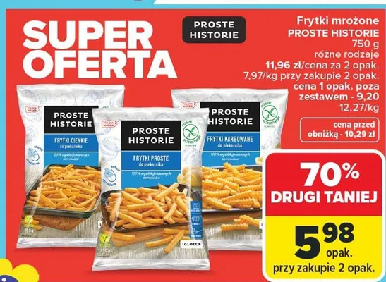 Frytki mrożone różne rodzaje promocja w Carrefour Market