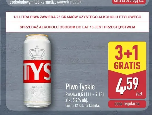 Piwo Tyskie Gronie promocja w Aldi