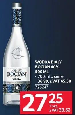 Wódka Biały Bocian 40% 500 ml promocja w Selgros