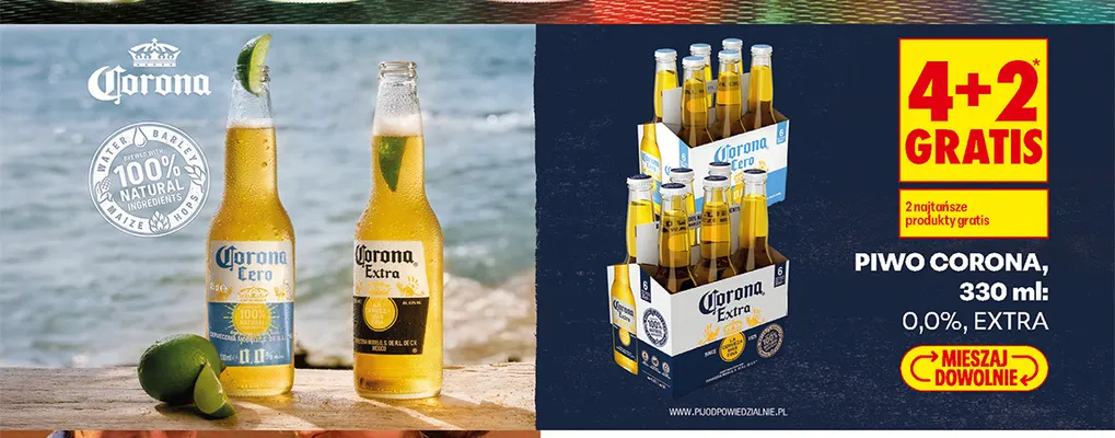 Piwo Corona Extra promocja w Biedronka