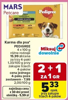 Karma dla psa różne rodzaje promocja w Carrefour Market