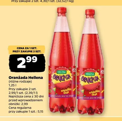 Oranżada Hellena żółta promocja w Netto