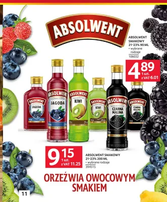 Wódka smakowa Absolwent Czarna Malina promocja w Selgros