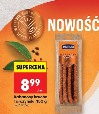 Kabanosy kruche promocja w Biedronka