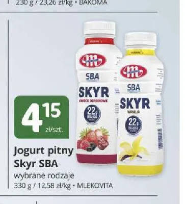 Jogurt pitny Skyr SBA Mlekovita promocja w Marketvita