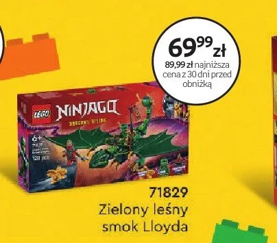 Klocki LEGO Ninjago 71829 Zielony leśny smok Lloyda promocja w Empik
