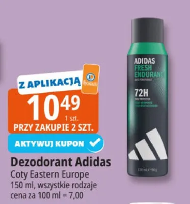 Dezodorant Adidas Coty Eastern Europe promocja w Leclerc