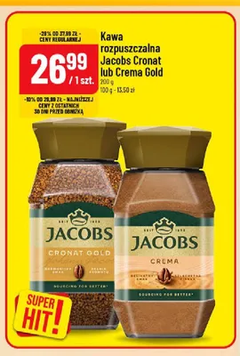 Kawa rozpuszczalna Jacobs Crema Gold promocja w POLOmarket