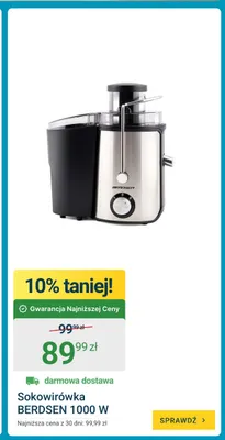 Sokowirówka Berdsen promocja w ERLI