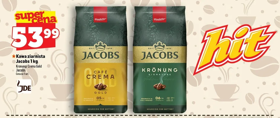 Kawa ziarnista Jacobs Café Crema Gold promocja w TOPAZ