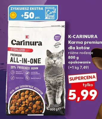 Karma sucha dla kotów K-Carinura Sterilized Premium All-In-One promocja w Kaufland