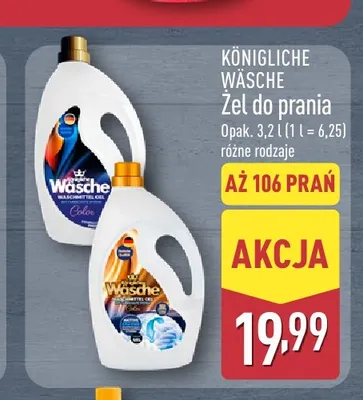 Żel do prania Königliche Wäsche Color promocja w Aldi