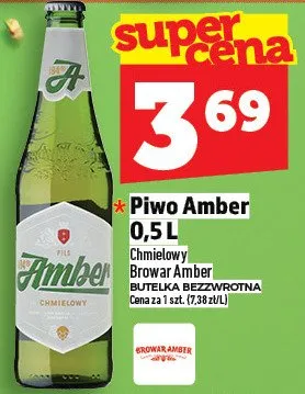 Piwo Amber Chmielowy promocja w TOPAZ