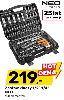 Zestaw kluczy 1/2" 1/4" Neo promocja w Bricomarche