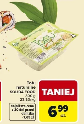 Tofu naturalne Solida Food promocja w Carrefour