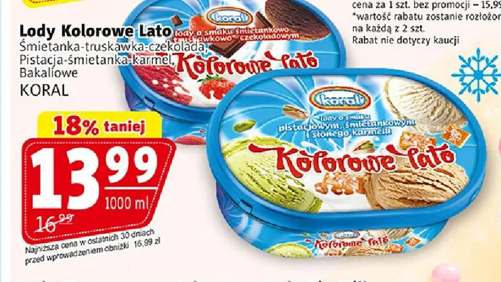 Lody Kolorowe Lato bakaliowe promocja w Prim Market