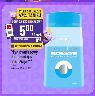Płyn dwufazowy do demakijażu oczu Ziaja promocja w POLOmarket