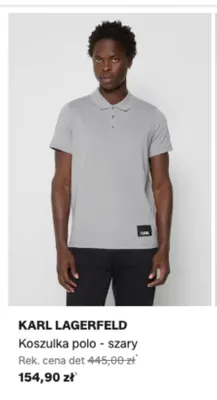 Koszulka polo Karl Lagerfeld szara promocja w Lounge by Zalando