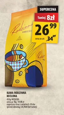 Kawa mielona Rodzinna Woseba promocja w Arhelan