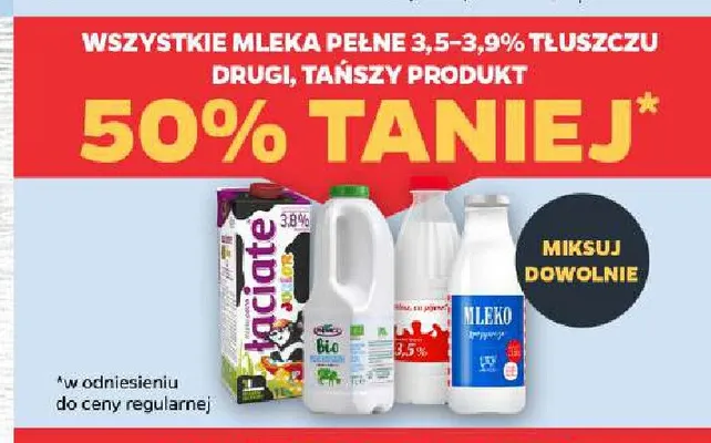 Mleka pełne 3,5-3,9% promocja w Netto