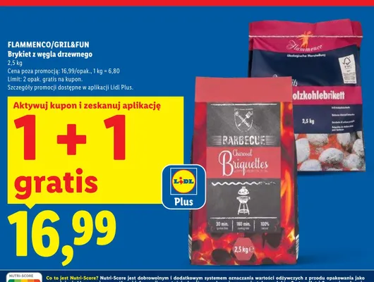 Brykiet z węgla drzewnego Flammenco promocja w Lidl