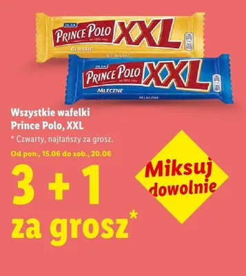 Wafelek Prince Polo Classic XXL promocja w Lidl