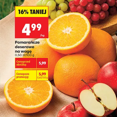 Pomarańcze deserowe promocja w Biedronka