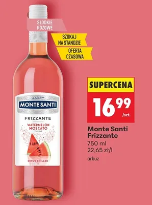 Wino musujące Frizzante arbuz promocja w Biedronka