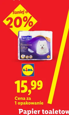 Papier toaletowy Floralys Premium Silk promocja w Lidl