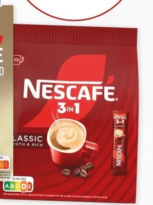 Kawa rozpuszczalna w saszetkach Nescafe 3in1 Classic promocja w Kupiec