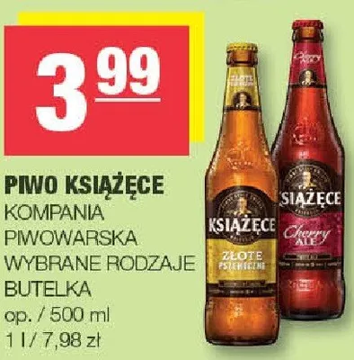 Piwo Książęce Kompania Piwowarska butelka promocja w SPAR