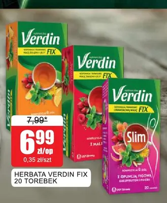 Herbata Verdin Fix Slim promocja w Bingo